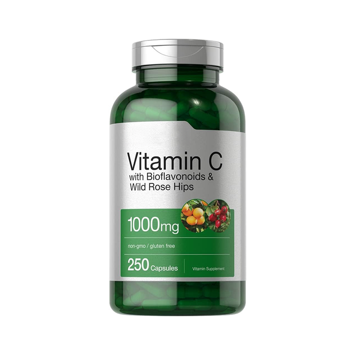 Vitamin C Powder with Bioflavonoids & Wild Rose Hips (250 capsules)